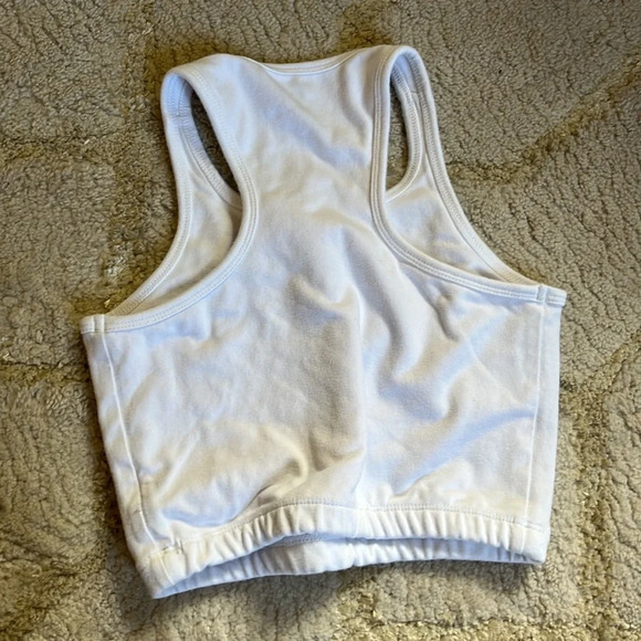Electric & Rose White Racerback Crop Top XS - Picture 3 of 3